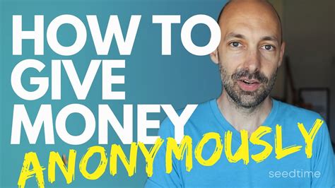 how to donate money anonymously.